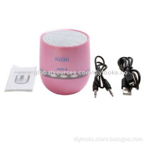 NiZHi Mini Bluetooth Speaker with LED Flashing Light, OEM Orders Welcomed